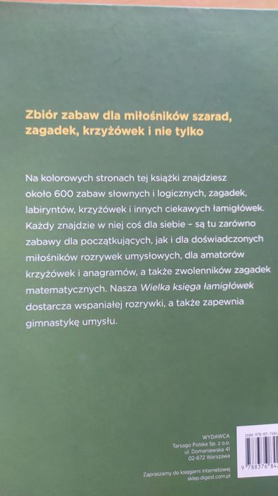 Wielka księga łamigłówek reader's digest