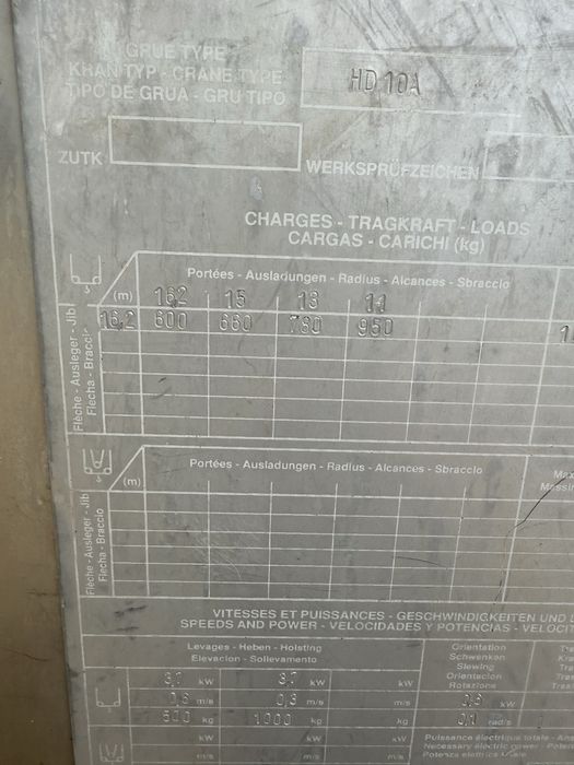 Grua potain HD 10