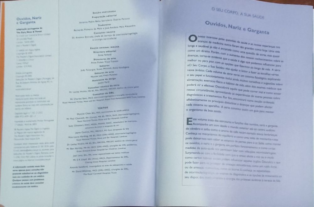 Ouvidos, nariz e garganta - Readers Digest