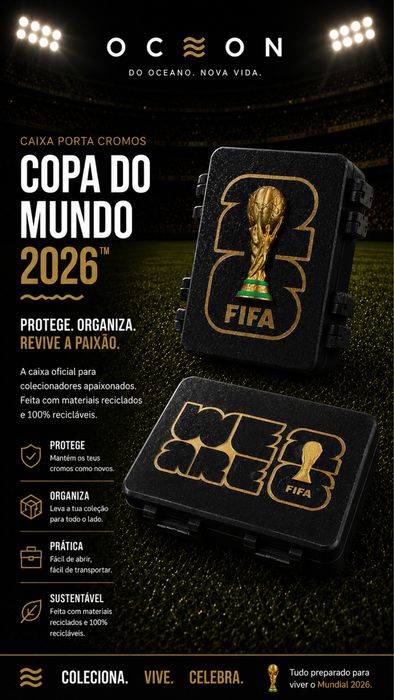 Caixa porta cromos Fifa Copa do Mundo 2026
