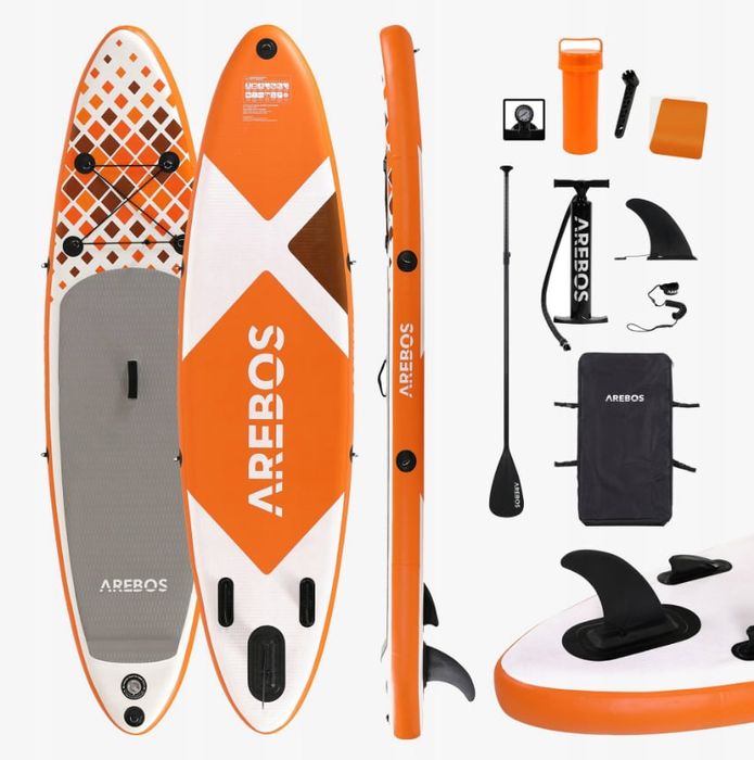 Deska Sup Board DE Arebos Podwójna warstwa 300cm Kompletny zestaw do 135kg