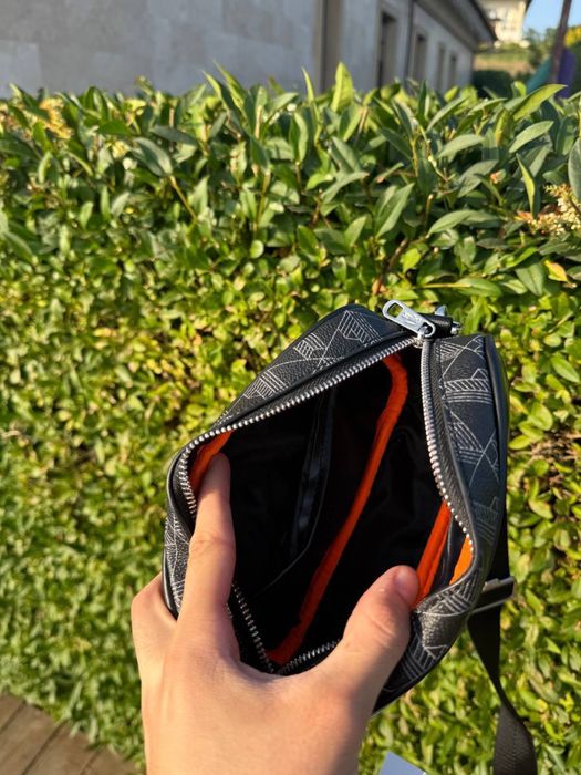 Сумка Lacoste monogram green черная через плечо барсетка Лакост