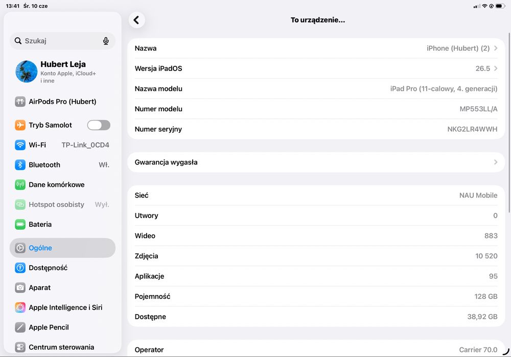 Ipad Pro 11 M2 Wi-Fi + Cellular 128gb