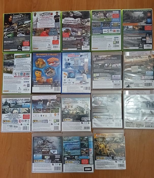 Conjunto de 18 jogos Playstation 2/3/Xbox 360