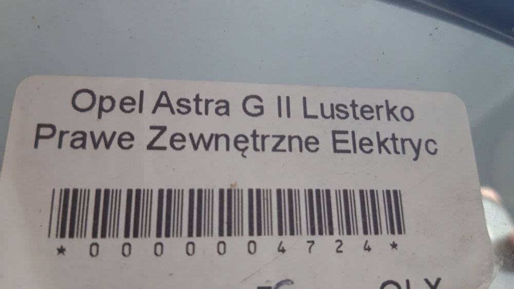 Astra G lusterko prawe elektryczne 
Astra lusterko prawe

Ze względow