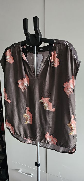 Bluzka czekoladowa wiskoza cupro 38 M