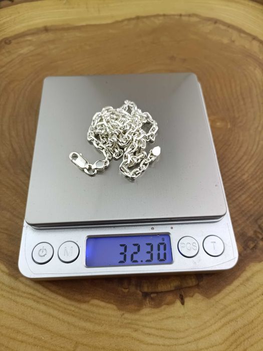 Срібний ланцюг Якір, срібна цепочка якорная Серебряная цепь Якорь