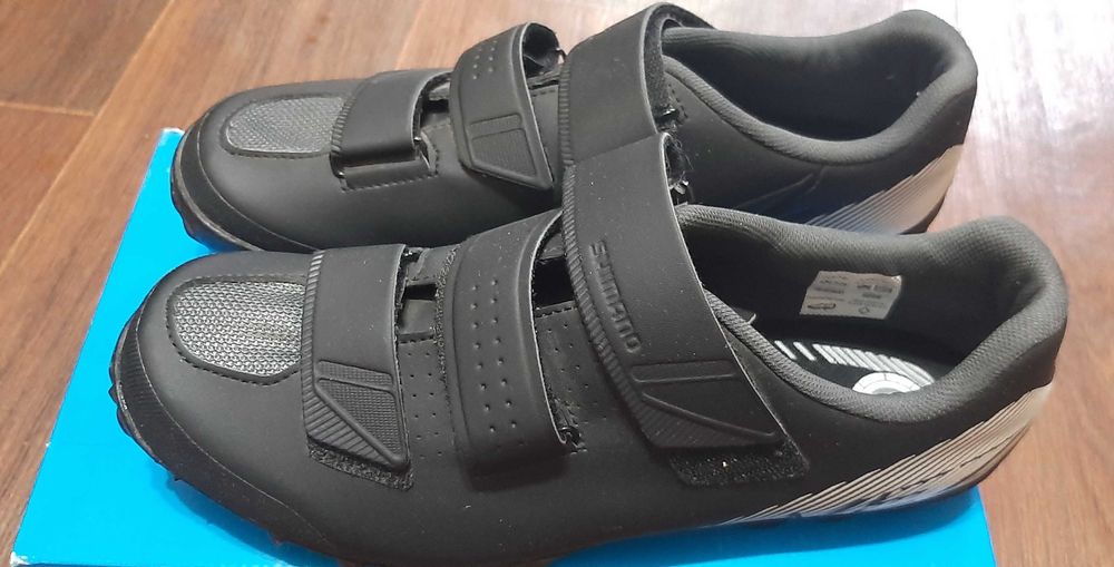 Велотуфлі Shimano SH-ME200 EU45 + контакти Shimano PD-M520 сріблясті