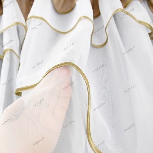 Komplet firana i zasłony beżowe 150x400