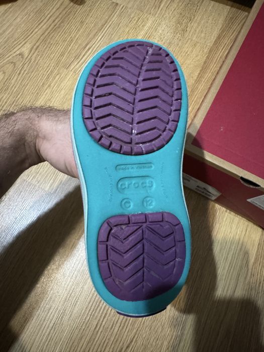 Демісезонні блакитні чобітки Crocs для дівчинки 29 розмір (C12)