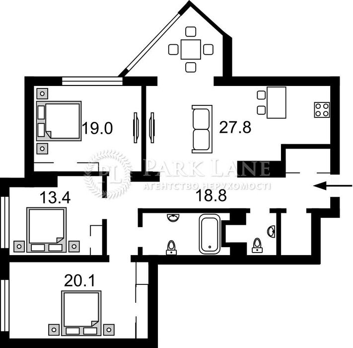 Многокомнатная квартира по адресу ул. Глубочицкая (площадь 123 м²) - Atlanta.ua - фото 3
