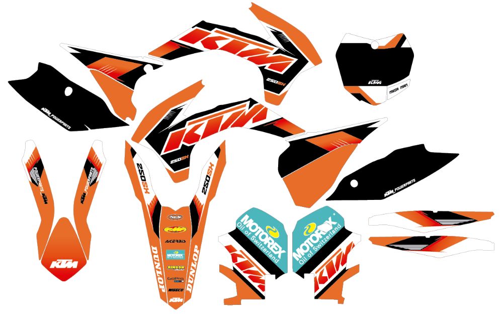 Kit autocolantes KTM EXC SX 2011 15