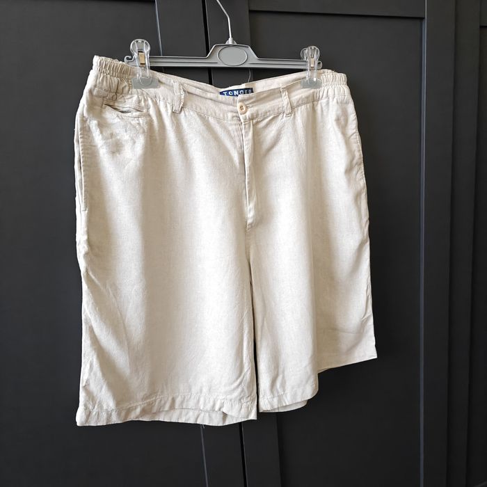 Spodenki szorty damskie bermudy do kolan lniane XL Tonger