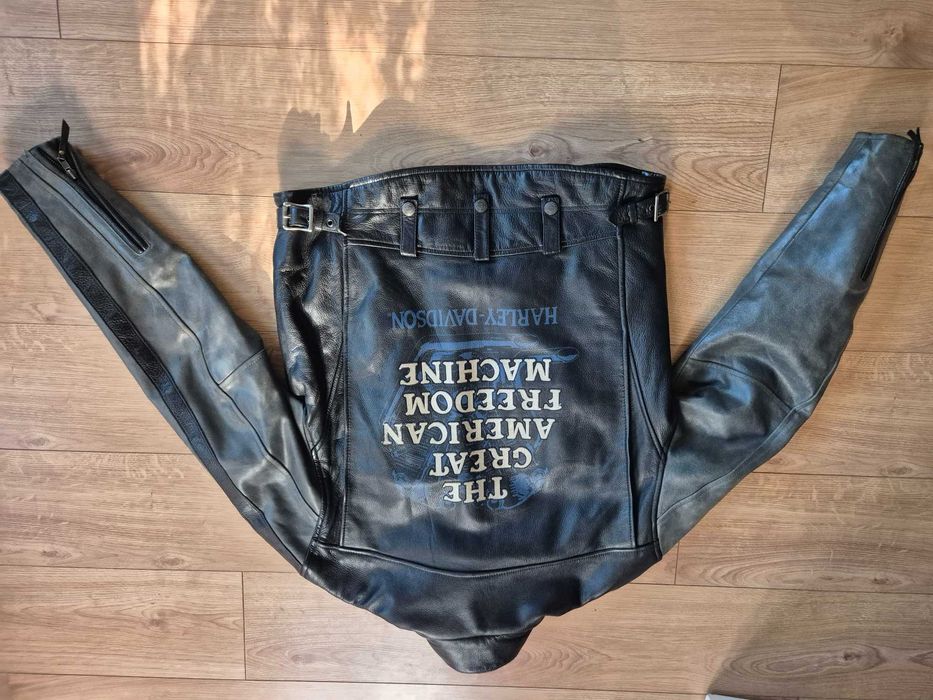 Casaco em pele Harley Davison homem tamanho Largo