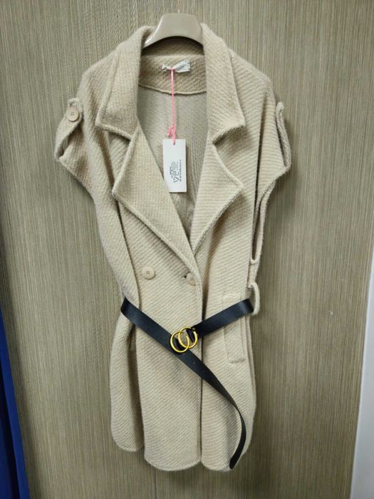 Kamizelka beżowa r. Uni Plus (XL/XXL) Carla Giannini Italy !!!