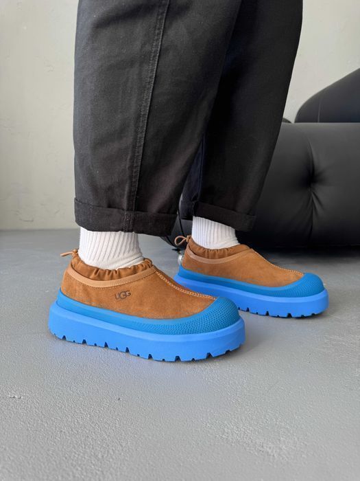 Уггі UGG Tasman Hybrid Weather Chestnut Blue Big Sky premium угги осінні/зимові з хутром