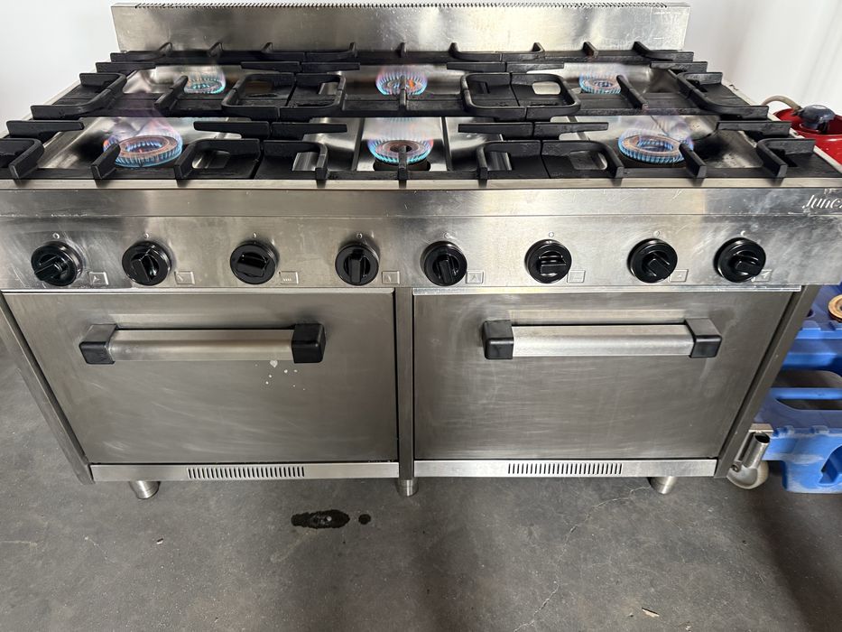 Fogão junex 6 Queimadores mais dois fornos fornalhas LINHA 900