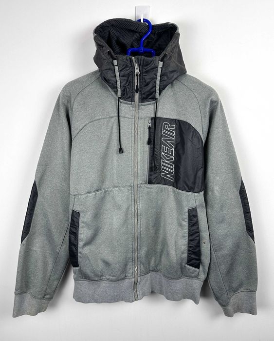 Bluza kurtka męska Nike z kapturem tech szara r. M