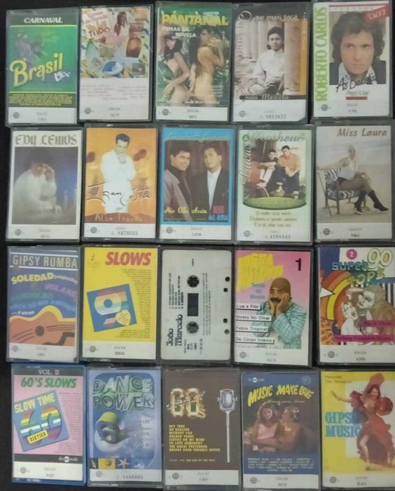 Cassetes de música diversa Brasileira, Espanhola e não só!