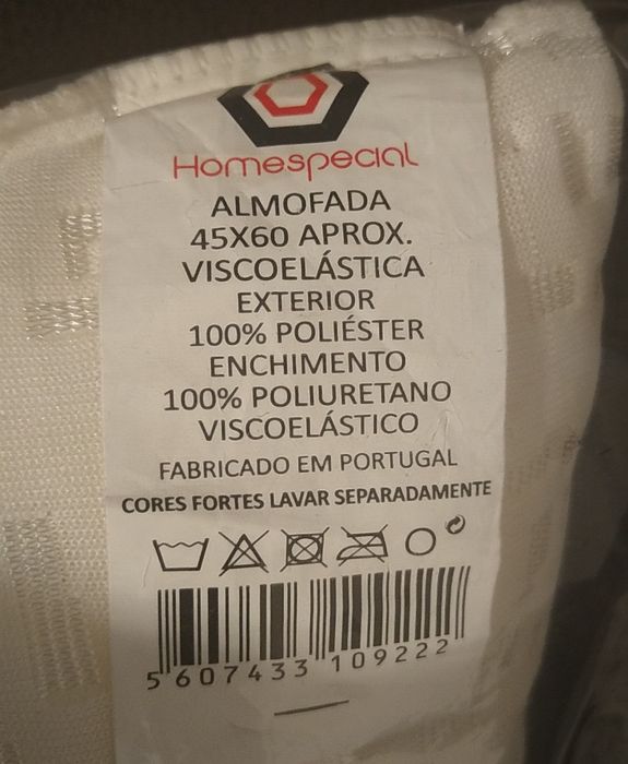 Almofada viscoelástica 45x60 nova