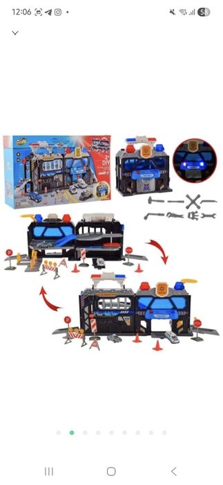 Паркінг поліцейський для машинок світло звук інструменти  д