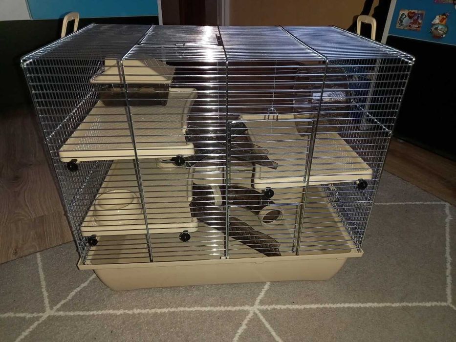 Nowa Klatka Dla Gryzoni Dla Chomika Królika Beżowa 500x330x455