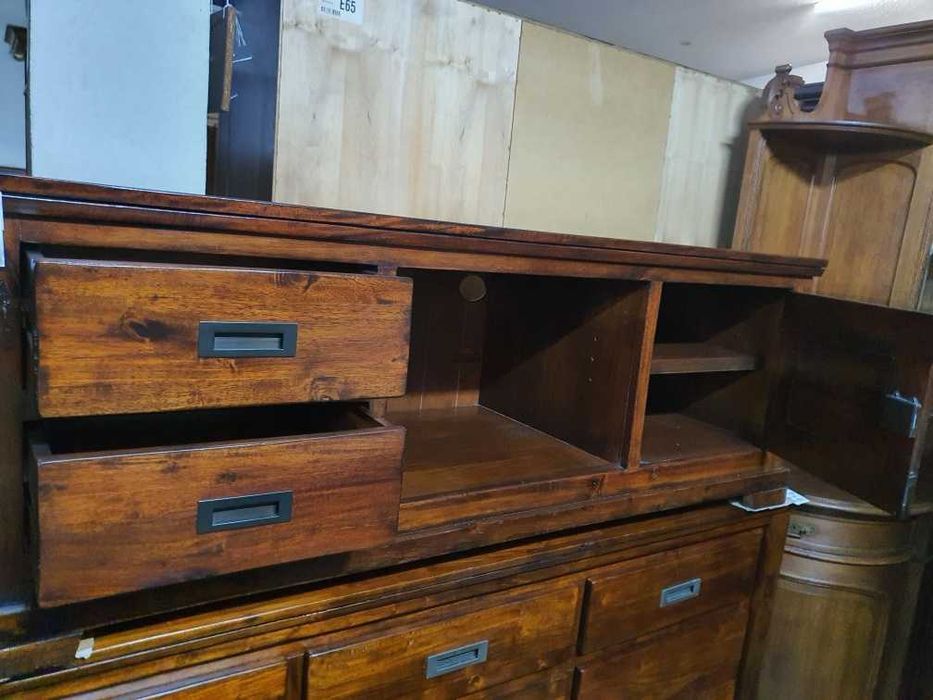 Szafka RTV drewniana kolonialna solidna masywna stan bdb FV DOWÓZ