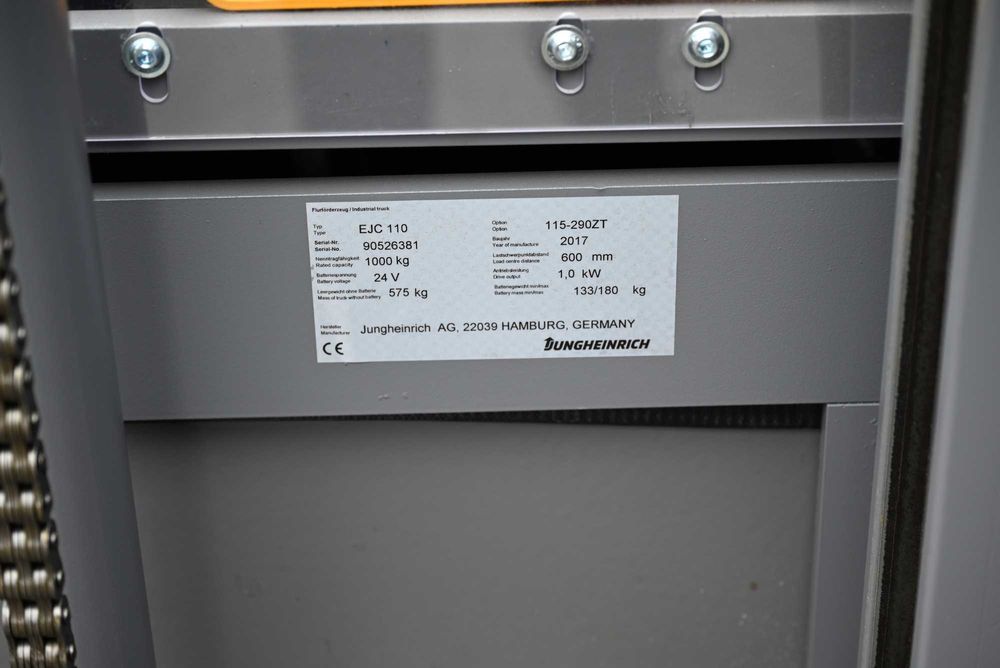 Paleciak elektryczny Jungheinrich EJC 110  2017rok 300mth FHP 313
