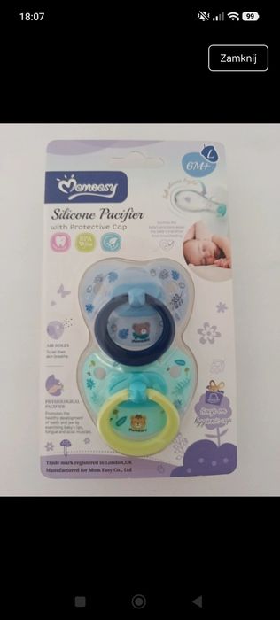 Nowe smoczki zestaw 6m+