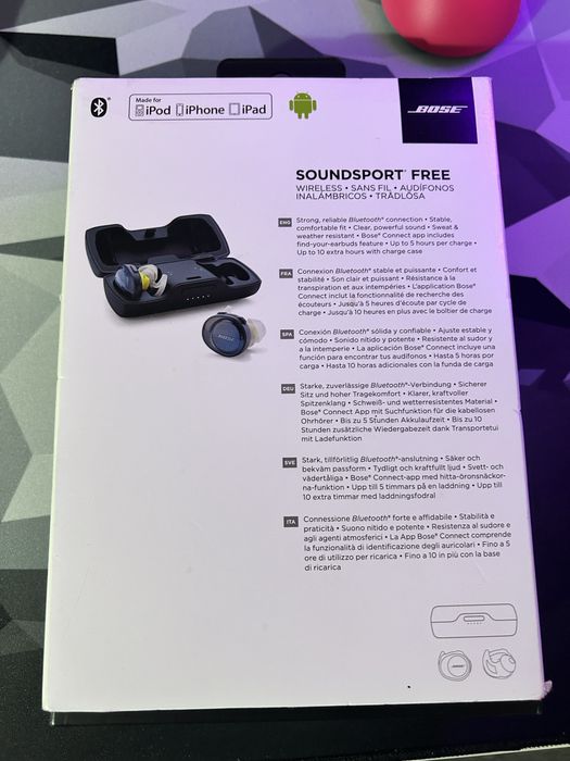 sluchawki bezprzedowowe bose soundsport free
