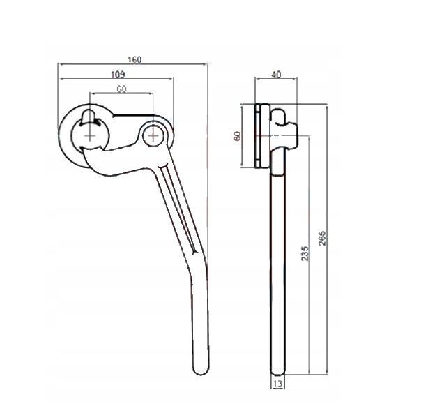 Spinacz zamek burty wywrotki kiper PRAWY [0363]
