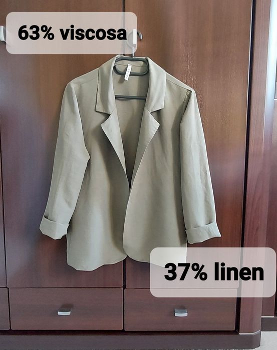 Lekka marynarka / narzutka LUMINA  S/ M | Wiskoza/ len | Made in Italy
