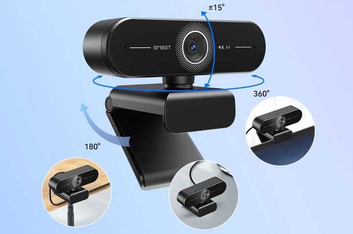 Веб-камера 4K EMEET C60E з двома мікрофонами, Web camera