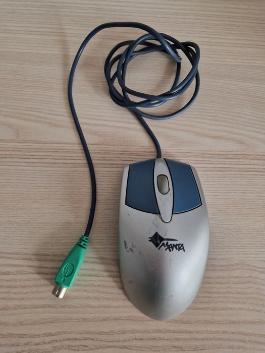 Myszka komputerowa na kulkę - retro - manta