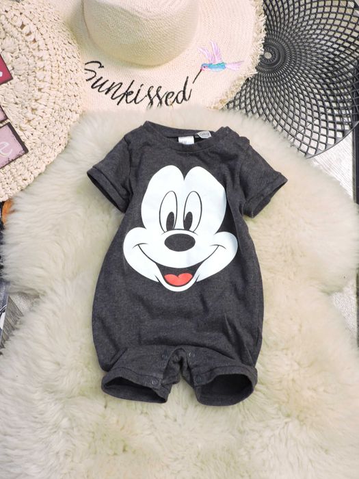H&M - szary rampers Myszka Mickey r 68