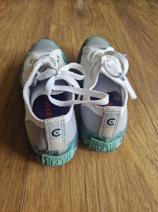 Trampki Converse r. 37 biało-szaro-turkusowe Białe Turkusowe