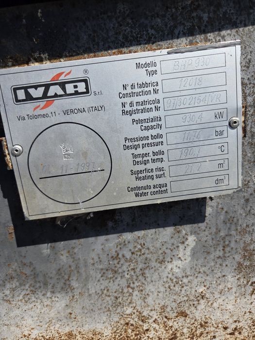 Piec przemyslowy IVAR 930kw
