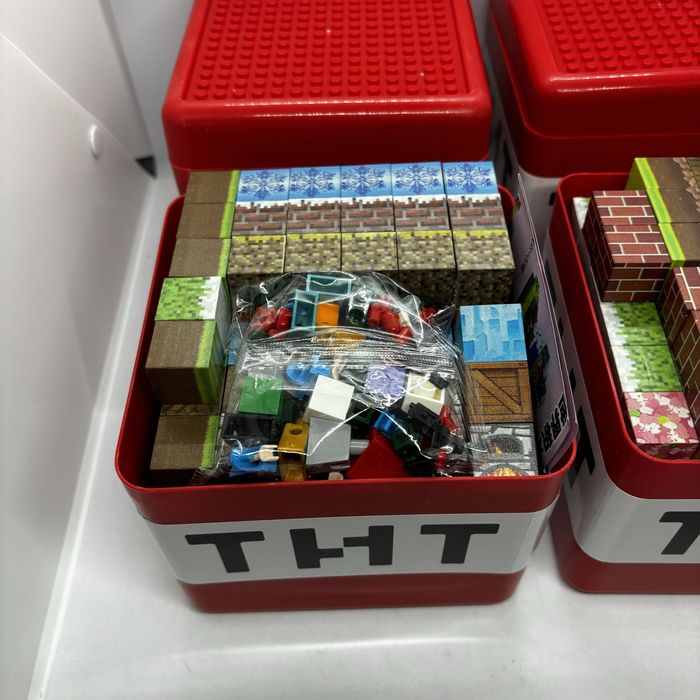 200ШТ+8 Конструктор магнітний подарункова коробка майнкрафт minecraft