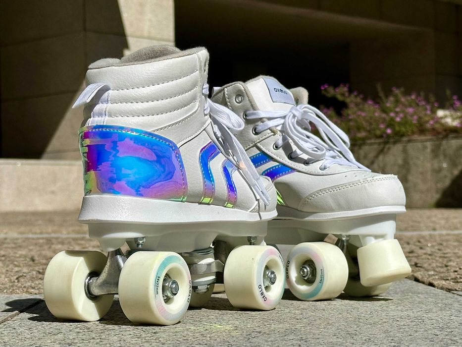 Patins Clássicos de 4 Rodas, Oxelo QUAD100 - TAM.36 (Muito Bom Estado)