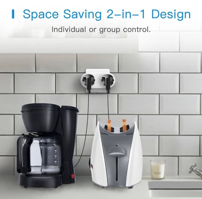 Smart gniazdko / wtyczka MEROSS ( 2 kanałowe ) , inteligentny dom.