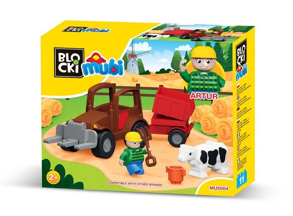 Klocki Blocki Mubi Farma Traktor Pojazd Przyczepa KOMP. Z LEGO DUPLO