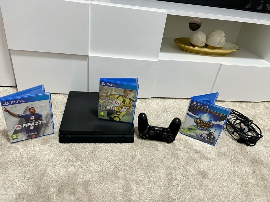 Ps4 Slim [1TB] + Comando + Jogos ( impecavel )