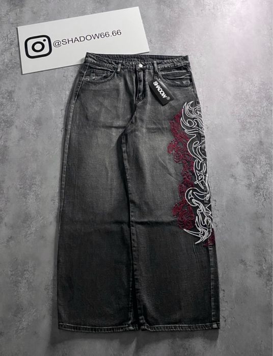 XS XXS Jeans baggy “Tattoo” | Джинси сірі rap opium sk8 y2k type