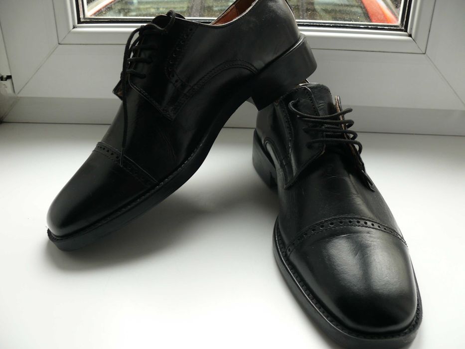 Nowe półbuty męskie garniturowe typu Derby skóra 100% roz.41