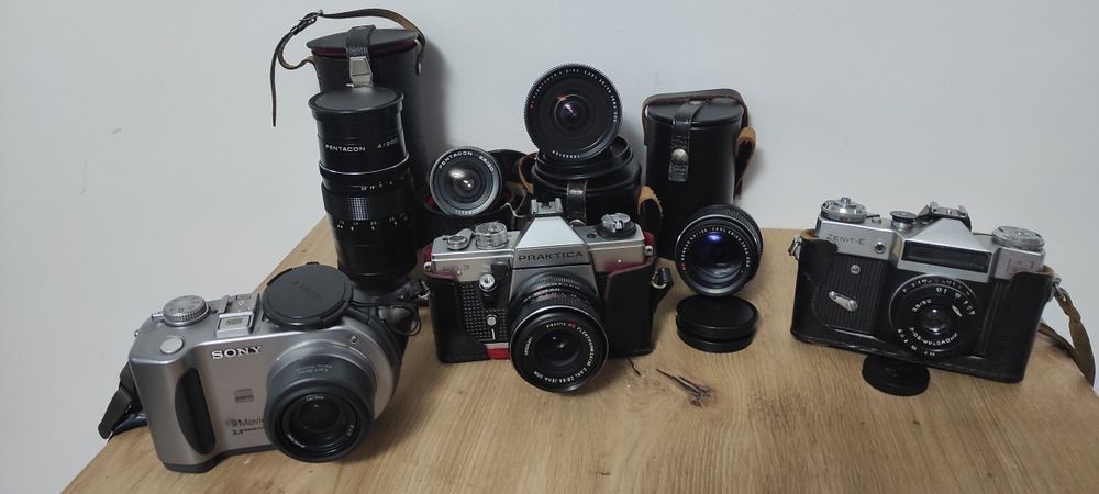Obiektywy Carl Zeiss, Pentacon i aparaty Zenit, Praktica i Sony