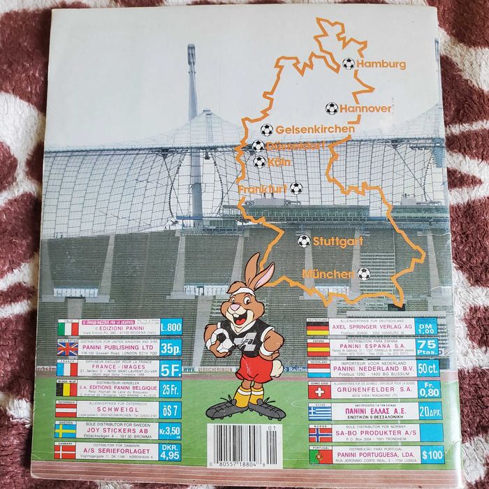 Panini, Euro 1988, повний альбом