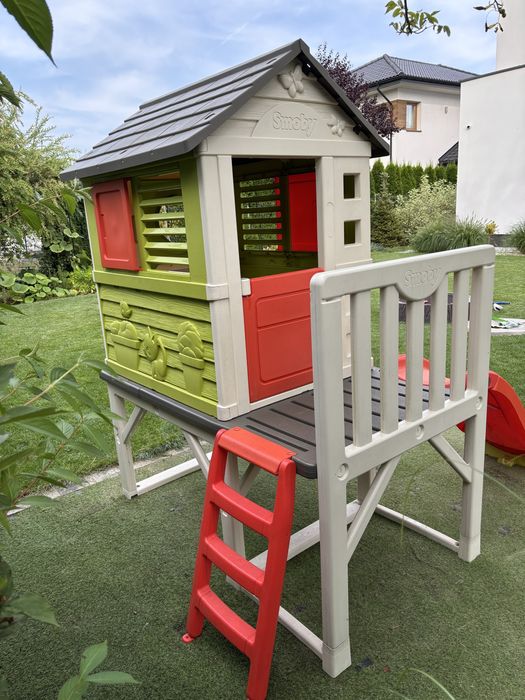Smoby domek na palach zjeżdżalnia drabinka