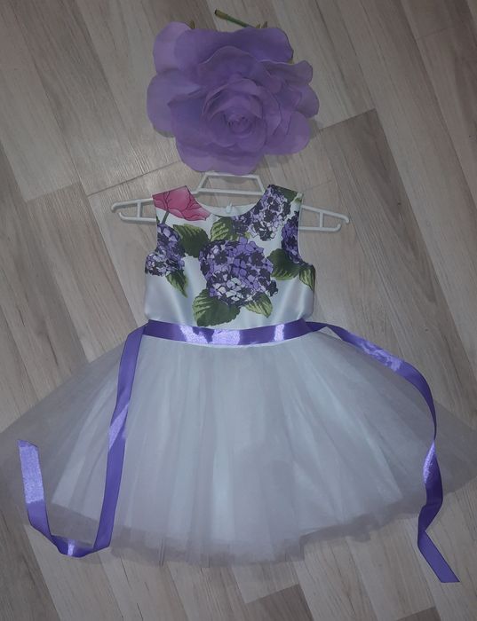 Нарядное платье (цветок на голову в подарок)