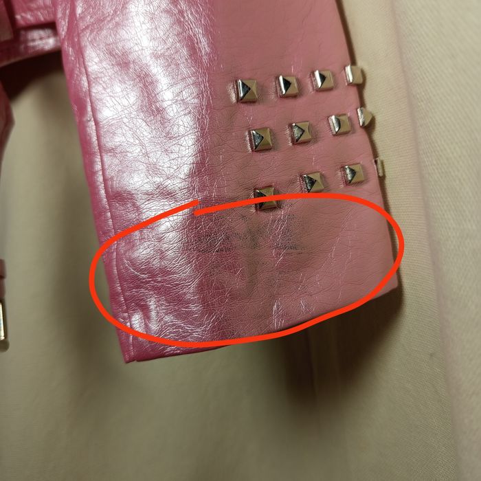 Nowa ramoneska kurtka różowa z ćwiekami Softy Outwear collection