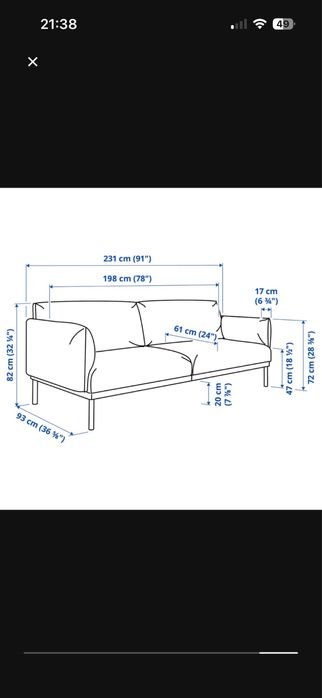 Sofa Applaryd IKEA 3 osobowa